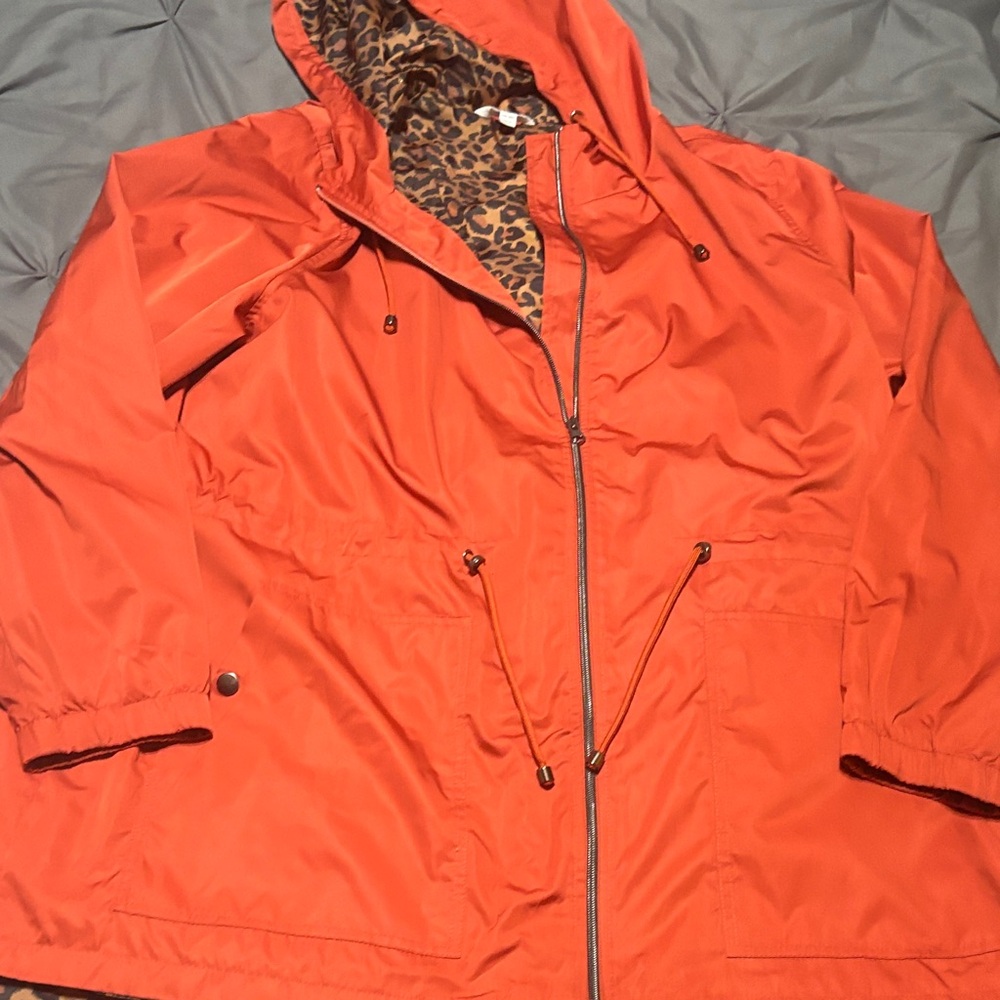 Women's burnt Orange Hooded Jacket